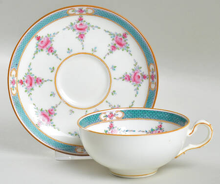Persian Rose (Older) Flat Cup & Saucer Set