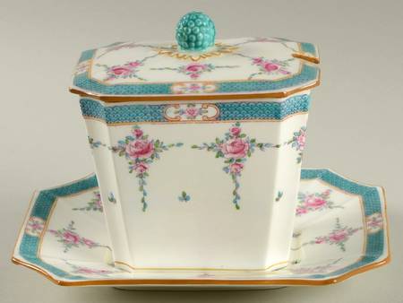 Persian Rose (Older) Jam/Jelly & Lid W/Underplate