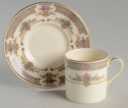 Persian Rose (Newer) Flat Demitasse Cup & Saucer Set