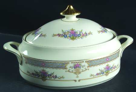 Persian Rose (Newer) Oval Covered Vegetable