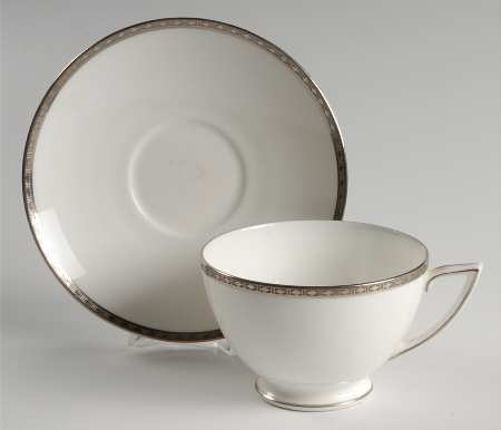 Platinum Heritage Footed Cup & Saucer Set