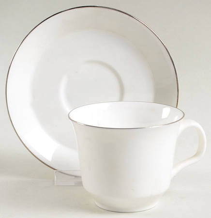 Platinum Monarch Flat Demitasse Cup & Saucer Set