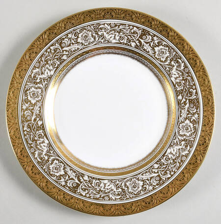 Porcelain Ball Ivory Luncheon Plate