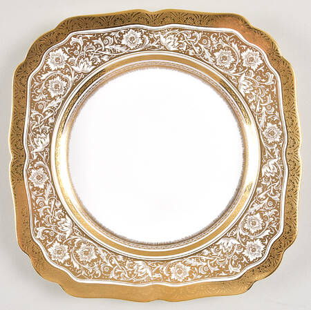 Porcelain Ball Ivory Square Luncheon Plate