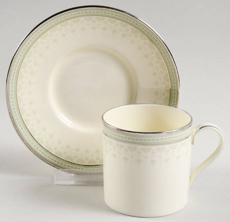 Portland Flat Demitasse Cup & Saucer Set by Minton