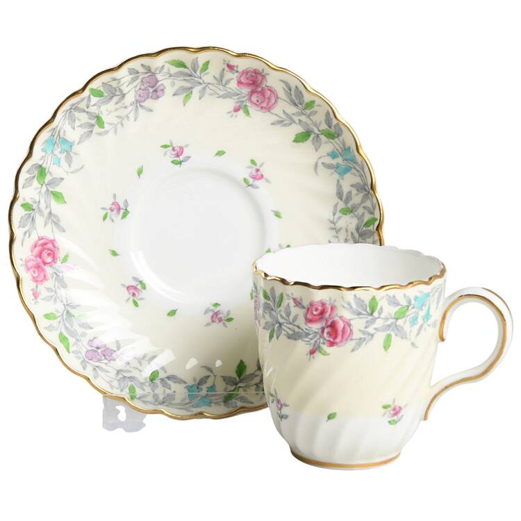 Printemps Flat Demitasse Cup & Saucer Set