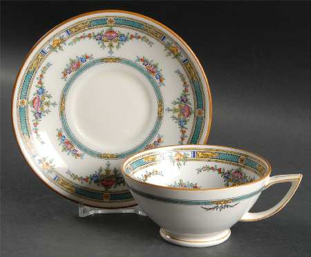 Princess (Pink Flower) Footed Cup & Saucer Set