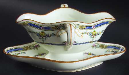 Princess (Yellow Flower) Gravy Boat with Attached Underplate
