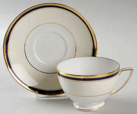 Windsor Cobalt Blue Footed Cup & Saucer Set