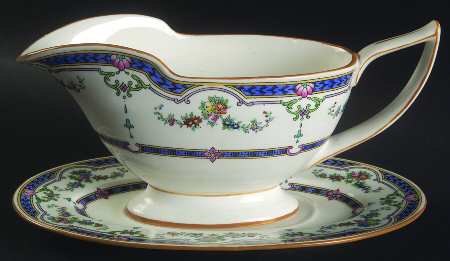 Ripon Blue Gravy Boat & Underplate