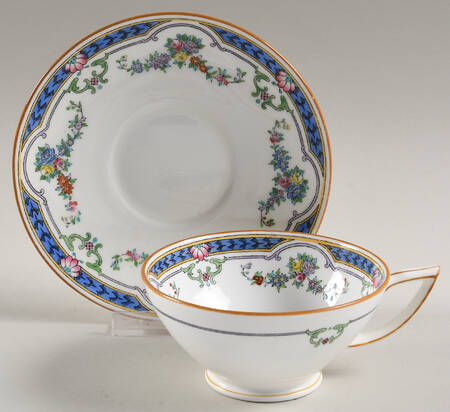 Ripon Blue Footed Cup & Saucer Set by Minton