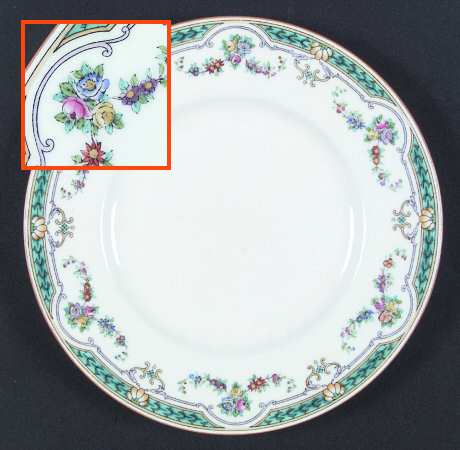 Ripon-Turquoise &amp; Yellow by Minton