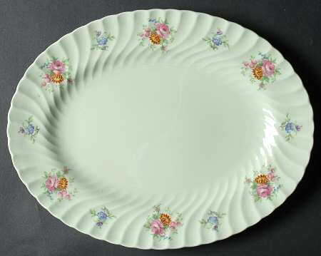 Rosetta Green 12" Oval Serving Platter