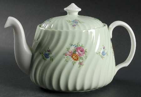 Rosetta Green Teapot & Lid