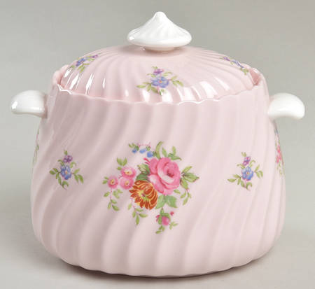 Rosetta Pink Sugar Bowl & Lid