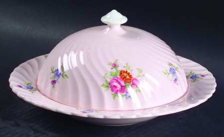Rosetta Pink Round Covered Butter