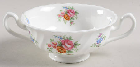 Rosetta White Footed Cream Soup Bowl