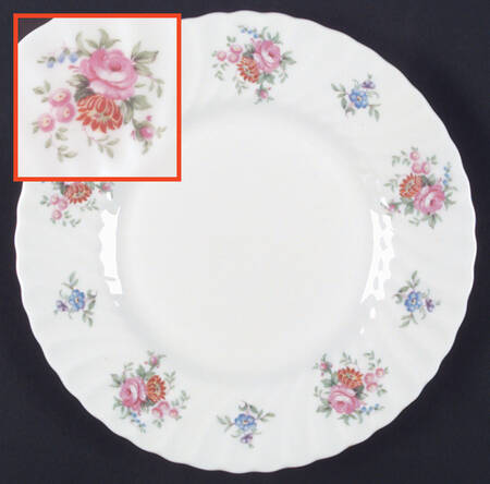 Rosetta White Luncheon Plate