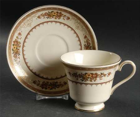 Roxburgh Brown Footed Cup & Saucer Set