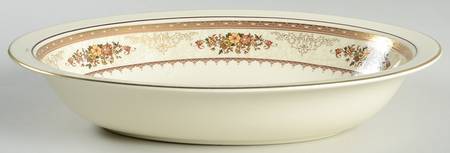 Roxburgh Brown 10" Oval Vegetable Bowl
