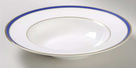 Saturn Cobalt Blue Rim Soup Bowl