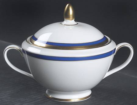 Saturn Cobalt Blue Sugar Bowl & Lid