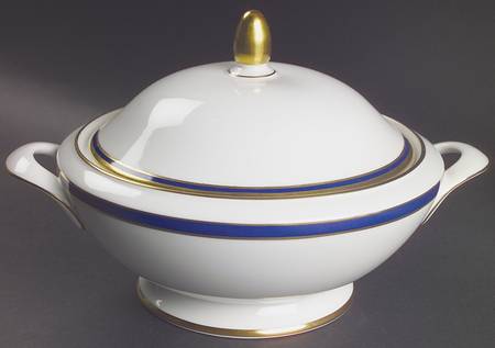 Saturn Cobalt Blue Round Covered Vegetable