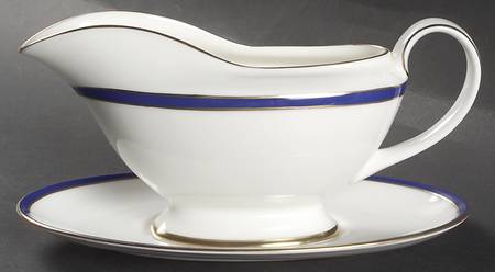 Saturn Cobalt Blue Gravy Boat & Underplate