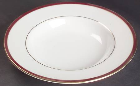 Saturn Ruby Crimson Large Rim Soup Bowl