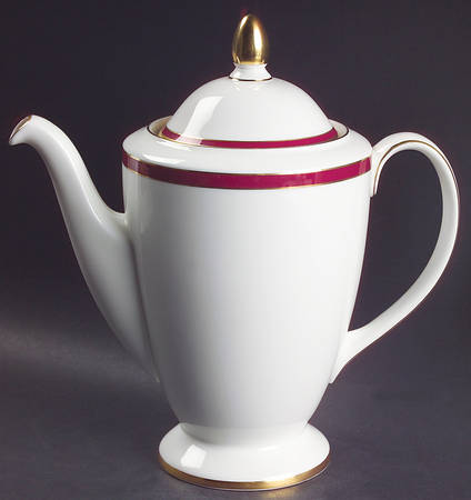 Saturn Ruby Crimson Coffee Pot & Lid