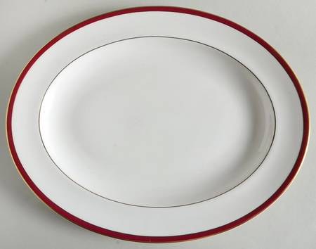 Saturn Ruby Crimson 13" Oval Serving Platter