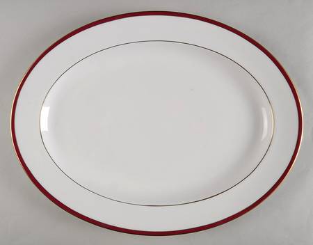 Saturn Ruby Crimson 16" Oval Serving Platter