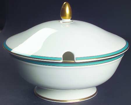 Saturn Turquoise Tureen &  Lid