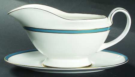 Saturn Turquoise Gravy Boat & Underplate