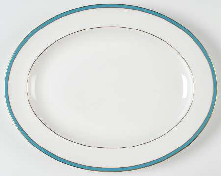 Saturn Turquoise 13" Oval Serving Platter