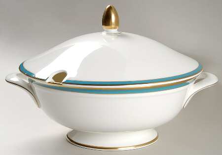 Saturn Turquoise Tureen & Lid
