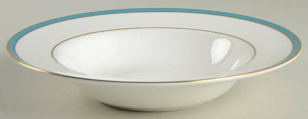 Saturn Turquoise Large Rim Soup Bowl