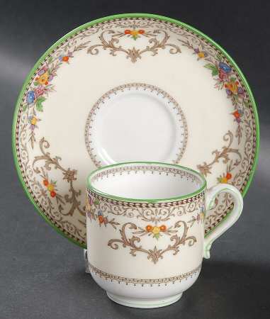 Shaftesbury Flat Demitasse Cup & Saucer Set by Minton