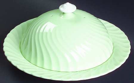 Shell Green Round Covered Butter