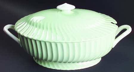 Shell Green Oval Tureen & Lid