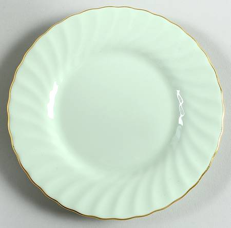 Shell Green and Gold Bread & Butter Plate