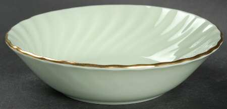 Shell Green and Gold Fruit/Dessert (Sauce) Bowl