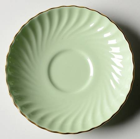 Shell Green and Gold Saucer