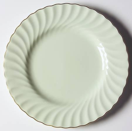 Shell Green and Gold Salad Plate