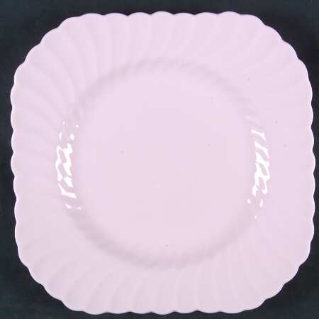 Shell Pink Square Luncheon Plate