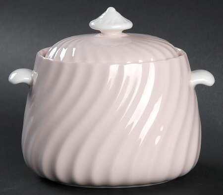 Shell Pink Sugar Bowl & Lid