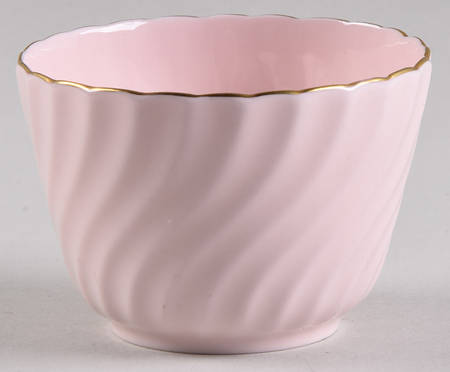 Shell Pink and Gold Mini Open Sugar Bowl