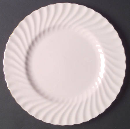 Shell Pink and Gold Dinner Plate