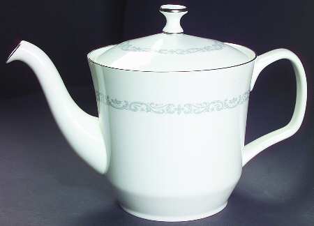 Silver Scroll Teapot & Lid