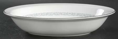 Silver Scroll 10" Oval Vegetable Bowl